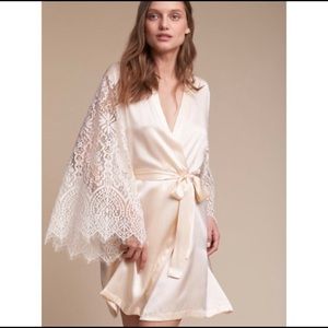 BHLDN bridal lace robe